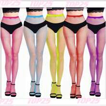 Vibrant Fishnet Stockings Multicolor Adult Sexy Fishnet Stockings - Red Violet - View 2