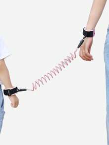 伸缩防走失带婴儿牵引绳儿童防丢带宝宝遛狗神器手绳小孩手环带 - 粉色 - 查看 4