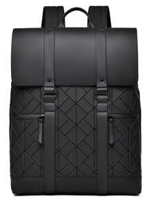 1 件全新升级男士背包，15.6 英寸笔记本电脑背包，多功能背包，大容量背包，翻盖设计 4 款可选，适合青少年男孩男士背包礼物男孩电脑英式翻盖背包复古格子印花电脑包抽绳翻盖口袋背包徒步旅行多功能户外便携时尚休闲男士背包度假胸包侧包挎包皮包流浪包腰包男士圣诞礼物情人节旅行必需品节日必需品书包露营旅行包贴纸夏季返校沙滩包海滩 - 彩色 - 查看 3