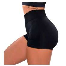Short Suplex Academia Fitness Feminino High Waist High Waist Gymnastics Yoga - màu đen - Xem 2