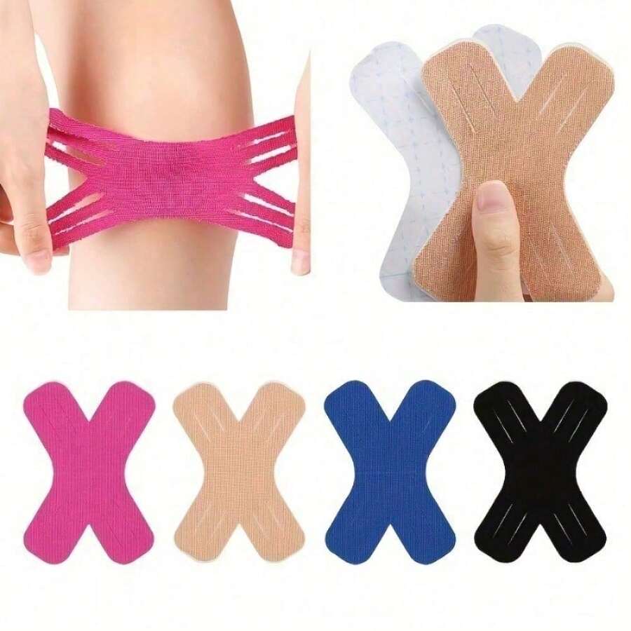 20pcs/Set Kinesiology Tape, Elastic Sports Waterproof Muscle Tape, For Knee Shoulder Elbow - Multicolor - View 1
