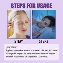 Óleo Essencial Roll-On para Dormir, Ajuda no Sono, Alivia a Ansiedade, Massagem para Dormir Rápido, Óleo Natural à Base de Plantas