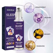 Óleo Essencial Roll-On para Dormir, Ajuda no Sono, Alivia a Ansiedade, Massagem para Dormir Rápido, Óleo Natural à Base de Plantas