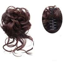 1pc Messy Bun Hair Scrunchie, Floral Design, Natural Fluffy Look, High Temperature Fiber, Convenient Use, Elegant Gift Hair Claws Claw Clips Hair Clips Hair Jaw Clip Hair Clamps Hair Clutch Hair Claw Clip, School Stuff, College Fall Winter Hair Accessories For Women For Vacation Outfits Woman Flower Hair Clip