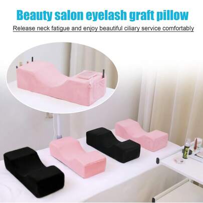 Salon Eyelash Extension Neck Pillow - Comfortable Velvet Beauty Memory Foam Pillow,To Protect The Neck When Used For Lash Extension Grafting Make Up