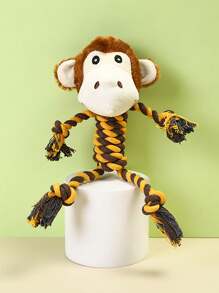 1 件装绳索宠物毛绒咀嚼玩具卡通动物形状狗狗自玩解闷配件，仅供宠物使用 - 彩色 - 查看 17