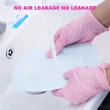 5pcs/10pcs/20pcs/30pcs/50pcs一次性粉色丁腈手套，加厚防水洗碗手套，防静电工作手套，家用清洁手套，多用途丁腈手套，家居必需品，家居装饰，圣诞礼物，家居礼品，房间装饰 - 粉色 - 查看 4
