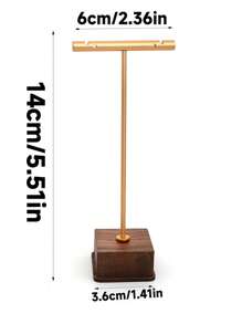 1pc Jewelry Display Stand, Copper & Wooden Necklace, Earrings, Jewelry Display, Prop For Jewelry Photoshoot, Exhibition Booth Decor - Multicolor - View 20