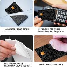 信用卡贴纸 信用卡保护套 无气泡超薄信用卡贴花，个性化信用卡贴纸 防水乙烯基保护贴花 适用于钥匙、交通、借记卡、信用卡 返校、返校、学校用品