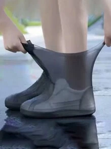 2 piezas Cubiertas de zapato universales portátiles y a prueba de agua para acampar al aire libre, cubiertas de zapato de lluvia antideslizantes de látex, gruesas y duraderas para exteriores, playa, ciclismo, unisex