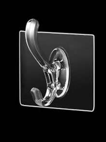 Clear Strong Wall Hook With Suction Cup For Kitchen 1/3/6 Hooks Bathroom Multipurpose - 白色 - 查看 3