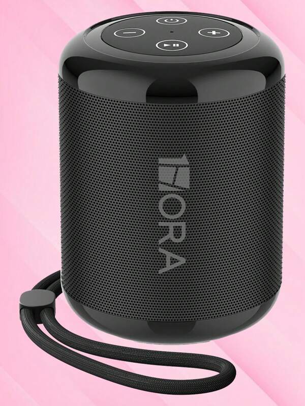 Bocina Bluetooth portátil recargable, marca 1Hora con control de volumen y llamada manos libres – Negro o Rojo