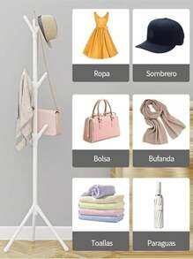 Perchero De Pie Perchero Metálico Para Colgar Ropa 3 Niveles