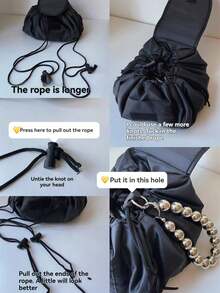 Túi đựng mỹ phẩm dây rút dành cho nữ, túi đựng đồ trang điểm du lịch, túi đựng đồ vệ sinh cá nhân chống thấm nước di động. - Xem 2