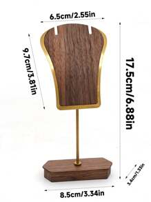 1pc Jewelry Display Stand, Copper & Wooden Necklace, Earrings, Jewelry Display, Prop For Jewelry Photoshoot, Exhibition Booth Decor - Multicolor - View 15