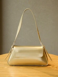 Women's Casual Shoulder Bag Gold Shoulder - Gold - View 2
