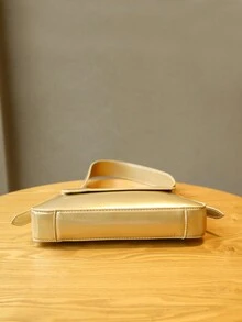 Women's Casual Shoulder Bag Gold Shoulder - Gold - View 3
