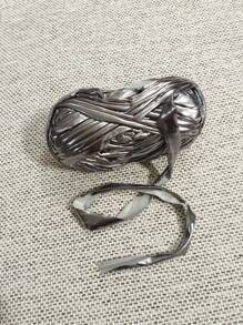 1 件金属闪光灰色柔软人造皮革面料绳，适用于 DIY 手工玩具 - 灰色 - 查看 1