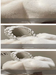 南瓜包，可爱毛绒包，可爱迷你手提包，毛绒包斜挎包，柔软单肩包，秋季家居装饰化妆包 - 彩色 - 查看 3