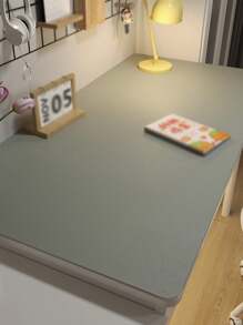 1pc Eye Protection Desk Mat, PU Leather Solid Color Tea Table Pad, Anti-Oil Tablecloth Study Computer Desk Pad, Non-Slip Back To School