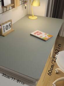 1pc Eye Protection Desk Mat, PU Leather Solid Color Tea Table Pad, Anti-Oil Tablecloth Study Computer Desk Pad, Non-Slip Back To School