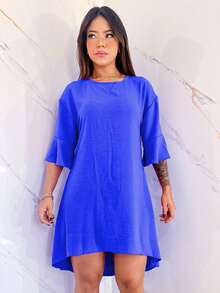 MULLET DRESS - Royal Blue - View 4