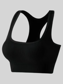 3 szt. Damski bezszwowy stanik sportowy w jednolitym kolorze, oddychający i wygodny do jogi, biegania, bielizny fitness, szybkoschnący podkoszulek