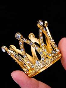 Crowns For Flower Bouquets Golden Silvery Small Crown Queen, Mini Crown Princess Headpiece Mini Tiara Decoration, ForBridal Wedding Royal Themed Decor Birthday Party, Party Decor, Party Supplies