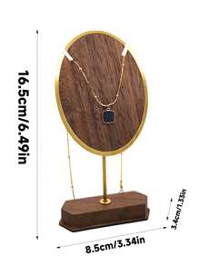 1pc Jewelry Display Stand, Copper & Wooden Necklace, Earrings, Jewelry Display, Prop For Jewelry Photoshoot, Exhibition Booth Decor - Multicolor - View 18