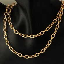 1 Meter Stainless Steel Gold Plated Screw Thread Twist Chains In Various Styles For Making Chunky Bracelet/Necklace,18K Gold Plated Hip-Hop Punk Thick Chains For Diy Jewelry Accessories Or Extension Chain - Twist Chain - View 10