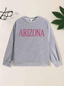 Pull ample décontracté à col rond pour adolescente, printemps automne hiver