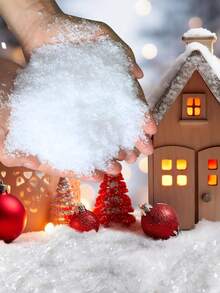 1 pieza Decoración navideña Copos de nieve simulados, 100g de polvo de nieve seca Copos de nieve artificiales, Accesorios fotográficos Copos de nieve artificiales, Decoración de escena, Decoración navideña, Decoración del hogar, Decoración de oficina, Decoración perfecta para fiestas temáticas, Decoración de fiesta familiar de Navidad,Navidad