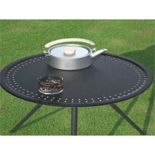 1pc  Outdoor Small Round Table Camping Folding Table Portable, Adjustable, Lightweight Table Fishing, Home Camping Table Wilderness  Camp Equipment - Black - View 10