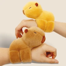 Random Style Cute Plush Capybara Bracelet, Plush Capybara Keychain, Birthday Gift - Multicolor - View 1