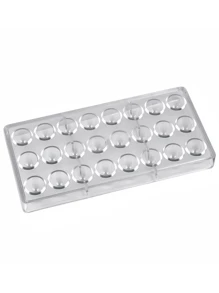 1 件半圆形巧克力/糖果模具，24 腔半圆形巧克力糖果模具，易于使用且耐用的巧克力制作模具 - 透明色 - 查看 6