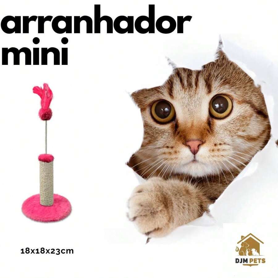 Cat Scratching Post With Toy - 粉色 - 查看 1