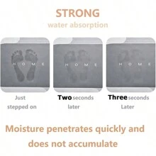 1 件装硅胶垫厨房地板地毯四季硅胶垫，灰色天然大理石纹，舒适柔软，可缓冲和减轻疲劳，吸水防滑快干耐磨，适用于厨房/餐厅/洗衣房/书房/走廊/浴室/入口