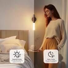 1 gói Đèn ngủ cảm biến chuyển động tiết kiệm năng lượng thông minh, Đèn treo tường có thể sạc lại, Chạy bằng pin 280mAh, Thiết kế dễ cầm, Đèn tường di động tiện lợi, Với kết cấu gỗ mô phỏng ABS, Đèn ngủ không dây cho phòng ngủ, Cầu thang, Hành lang, Tủ, Hành lang, Đèn chiếu sáng hiên nhà, gương hoặc tranh ảnh, đế từ tính bóc và dán để lắp đặt dễ dàng - Nhiều màu - Xem 3