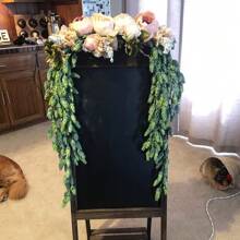 2pcs UV Resistant Artificial Hops, Vine Garland Plants, Fake Hanging Vine Hops, Artificial Hanging Plants, Used For Home Garden Decoration, Home Decoration, Wedding Party Decoration, Beer Festival Decoration - Green - View 2