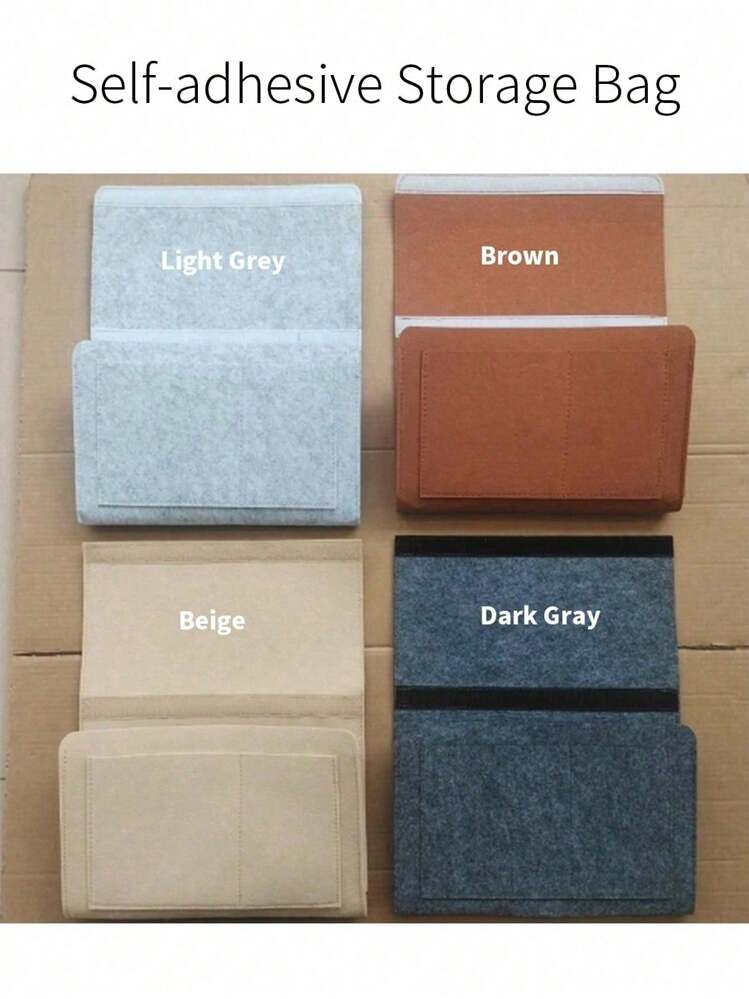 1개 펠트 침대 옆 수납 정리 가방 3개 포켓 포함, 잡지, 책, 휴대폰, 태블릿, 아이패드, 케이블, 리모컨 및 물병에 적합, 가정, 기숙사, 소파용. 장식, 휴일, 방, 가정, 침실 장식을 위한 자체 접착 수납 가방 - 하나의 사이즈로 모든 용도에 적합 - 보기 4