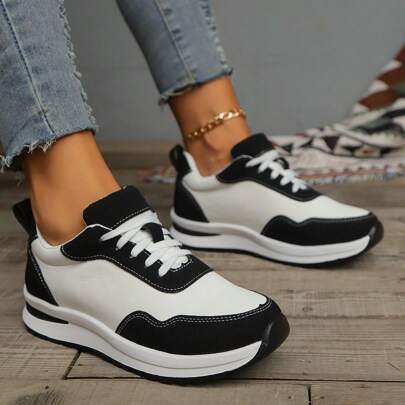 Women's Running Tennis Shoes Waterproof Platform Fashion Casual Sports Shoes Non-Slip Gym Exercise Walking Shoes