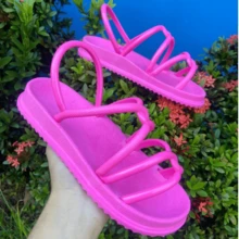 Birken Women's Injected Papete Platform Sandal Intertwined Soft Lightweight Comfortable - 黑色 - 查看 6