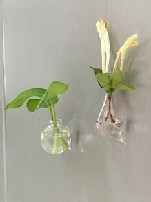 8pcs Premium Durable Mini Ceramic Vase Decorative Refrigerator Magnets, DIY Artificial Potted Plant Decoration Set, 8pcs Ceramic Vase Fridge Magnets, Succulent Plant Pot Magnets, Cute Girls Decoration Ornaments - Multicolor - View 6