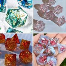 1pc Resin Dice Mold, Resin Dice Silicone Mold, 7 Cavity Sharp-Edged Polyhedron Dice Silicone Mold, For Epoxy Resin Casting DIY Standard Dice Tabletop Board Game Hobbyist Gift, Soft Clay Jewelry DIY - Mould - View 6