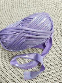 1 pieza de cuerda de tela metálica brillante e irisdecente de color morado claro para materiales de tejido y manualidades - Púrpura malva - Ver 4