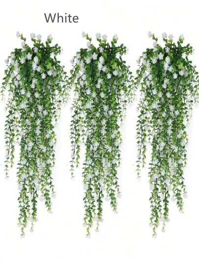 3 Packs Artificial Ivy Vine Hanging Plants - Faux Greenery For Indoor & Outdoor, UV Resistant, Ideal For Wedding And Engagement Decor, Detachable Leaves, Plastic Construction, Valentine Day, Gift Gifts Birthday Graduation