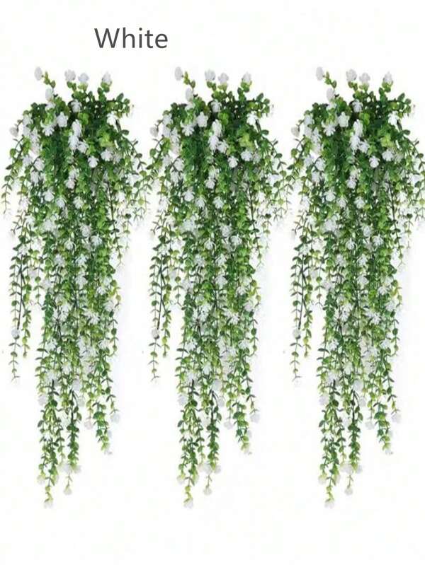 3 Packs Artificial Ivy Vine Hanging Plants - Faux Greenery For Indoor & Outdoor, UV Resistant, Ideal For Wedding And Engagement Decor, Detachable Leaves, Plastic Construction, Valentine Day, Gift Gifts Birthday Graduation