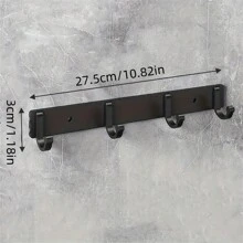 Modern Black Aluminum Wall Mounted Hook For Bathroom Accessories, Suitable For Towels, Coats And Clothes