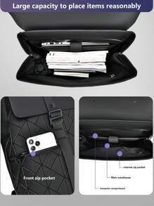 1 件全新升级男士背包，15.6 英寸笔记本电脑背包，多功能背包，大容量背包，翻盖设计 4 款可选，适合青少年男孩男士背包礼物男孩电脑英式翻盖背包复古格子印花电脑包抽绳翻盖口袋背包徒步旅行多功能户外便携时尚休闲男士背包度假胸包侧包挎包皮包流浪包腰包男士圣诞礼物情人节旅行必需品节日必需品书包露营旅行包贴纸夏季返校沙滩包海滩 - 彩色 - 查看 6