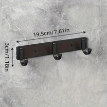 Modern Black Aluminum Wall Mounted Hook For Bathroom Accessories, Suitable For Towels, Coats And Clothes